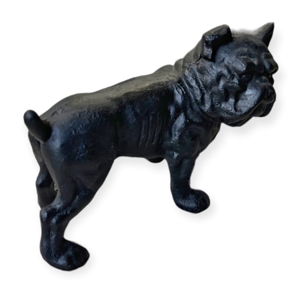 VINTAGE CAST IRON METAL ENGLISH BULL DOG DOOR STOP - Picture 2 of 11